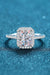 Luminous 2 Carat Moissanite Sterling Silver Halo Ring with Zircon Accents - Deluxe Edition