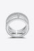 Opulent Platinum-Plated Lab-Diamond Ring - Stylish Moissanite Statement Piece
