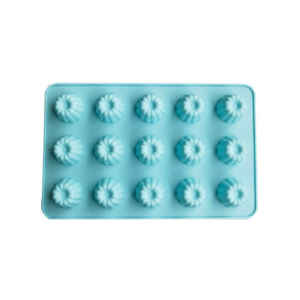 15-Cavity Mini Silicone Bakeware for Cupcakes, Cookies, and Fondant - Très Elite