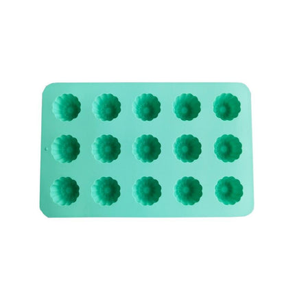 15-Cavity Mini Silicone Bakeware for Cupcakes, Cookies, and Fondant - Très Elite
