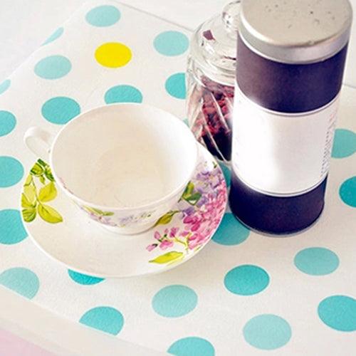 300cm Cute Polka Dots Shelf Paper Cabinet Drawer Liner - Absorbent, Protective & Easy-to-Clean - Très Elite