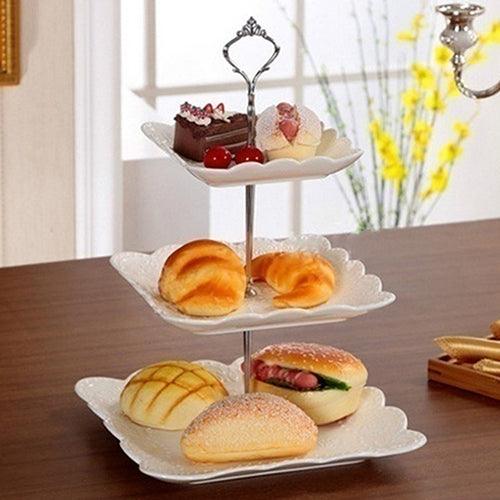 Regal Crown 3 Tier Stainless Steel Cake Presentation Stand