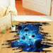 Galactic Blue Planet 3D Floor Decals - Home Interior Upgrade