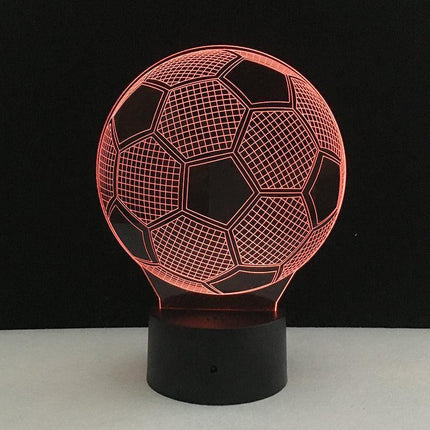 Illuminating 3D Color-Changing Football LED Touch Lamp for Home Decor