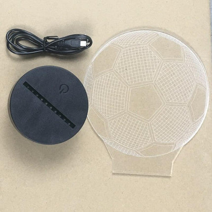 Illuminating 3D Color-Changing Football LED Touch Lamp for Home Decor