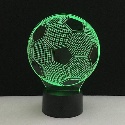 Illuminating 3D Color-Changing Football LED Touch Lamp for Home Decor