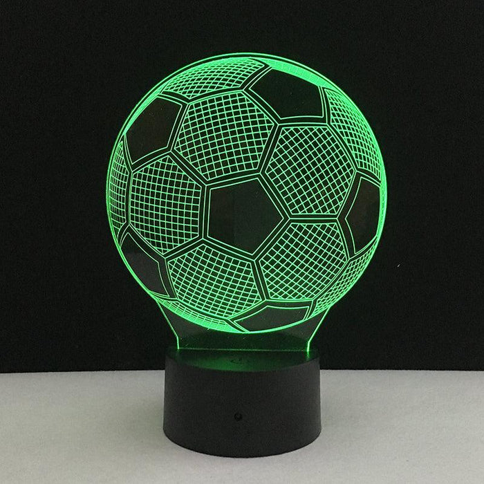 Acrylic 3D Night Light Football 7 colors Changeable Touch Table Lamp