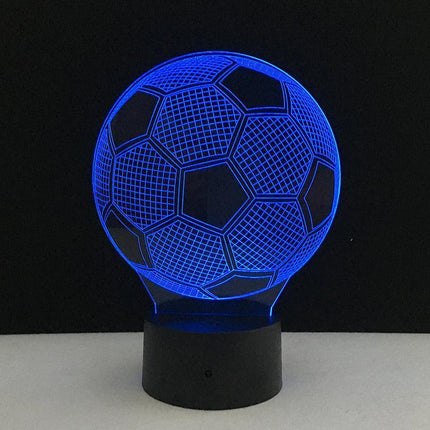 Illuminating 3D Color-Changing Football LED Touch Lamp for Home Decor