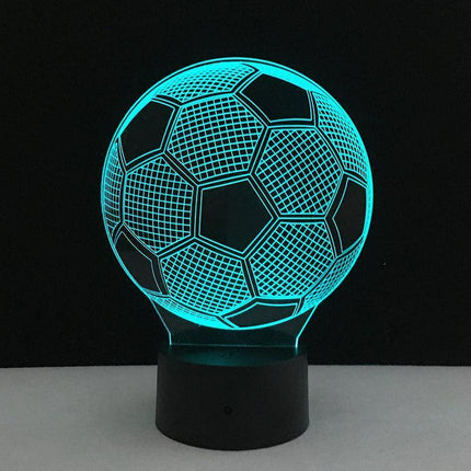 Illuminating 3D Color-Changing Football LED Touch Lamp for Home Decor