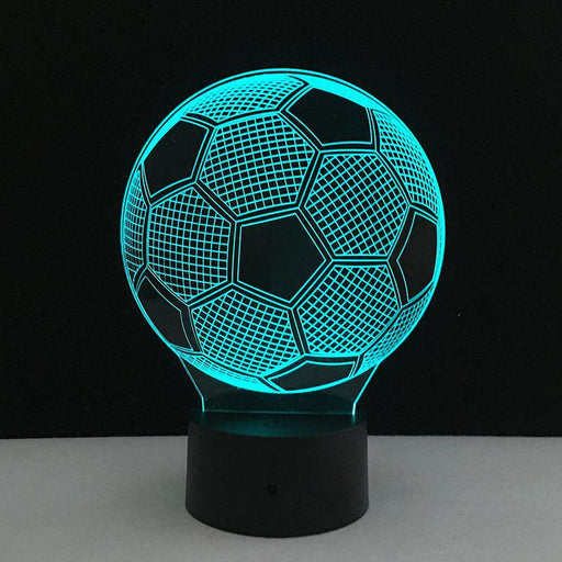Acrylic 3D Night Light Football 7 colors Changeable Touch Table Lamp - Très Elite