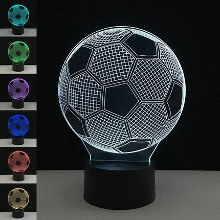 Illuminating 3D Color-Changing Football LED Touch Lamp for Home Decor