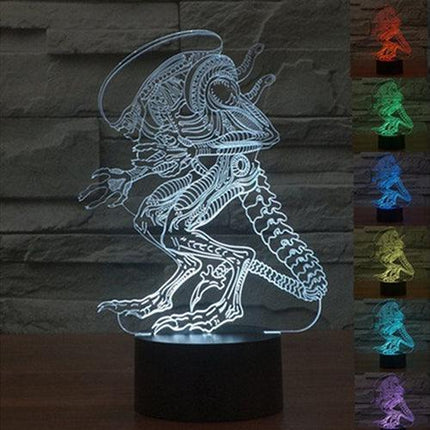 Cosmic Alien 3D LED Night Lamp - Enchanting Home Accent