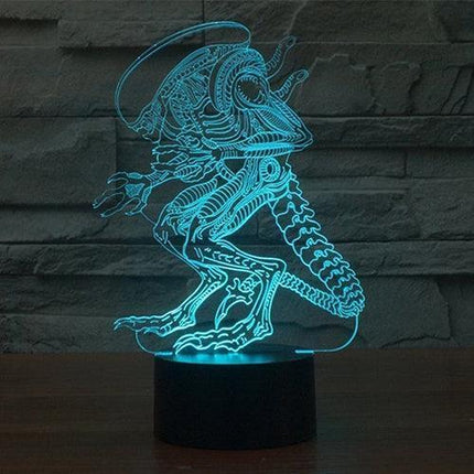 Cosmic Alien 3D LED Night Lamp - Enchanting Home Accent