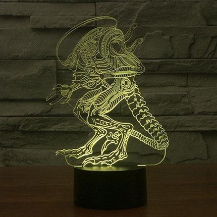 Cosmic Alien 3D LED Night Lamp - Enchanting Home Accent