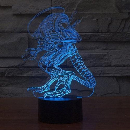 Cosmic Alien 3D LED Night Lamp - Enchanting Home Accent