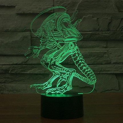 Cosmic Alien 3D LED Night Lamp - Enchanting Home Accent