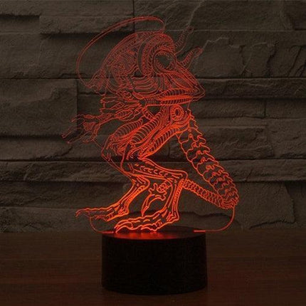 Cosmic Alien 3D LED Night Lamp - Enchanting Home Accent