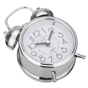 Elegant Retro Silent Double Bell Quartz Alarm Clock with Classic Charm