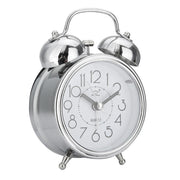 Elegant Retro Silent Double Bell Quartz Alarm Clock with Classic Charm