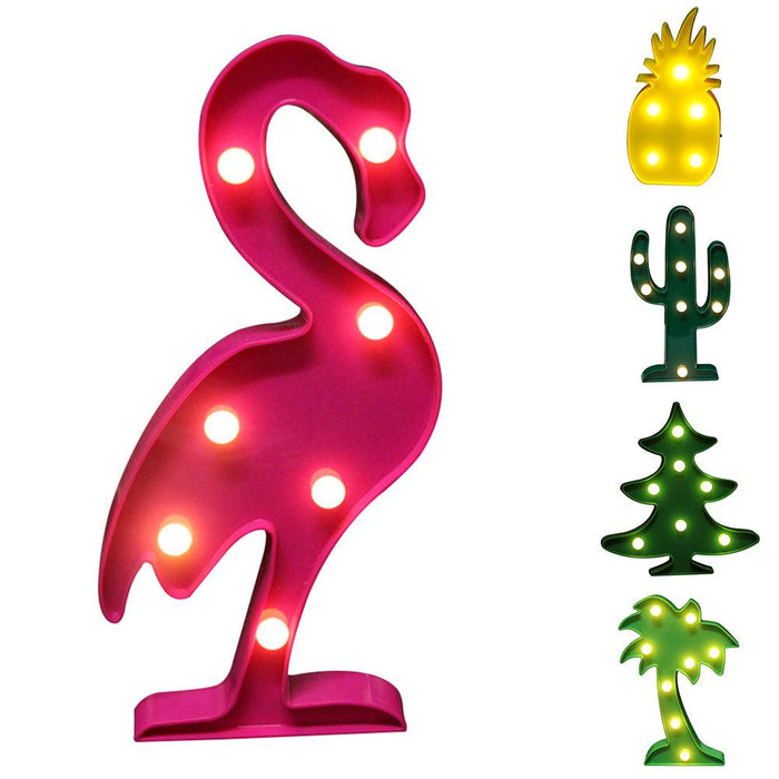 Flamingo Pineapple Cactus Coconut Christmas Tree Night Light Table Lamp Xmas Decor