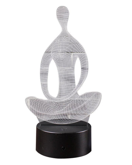 Serene Aura 3D Acrylic LED Night Light - Blissful Meditation Decor