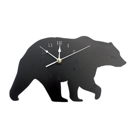 Arctic Charm Polar Bear Basswood Wall Clock - Handcrafted Elegance