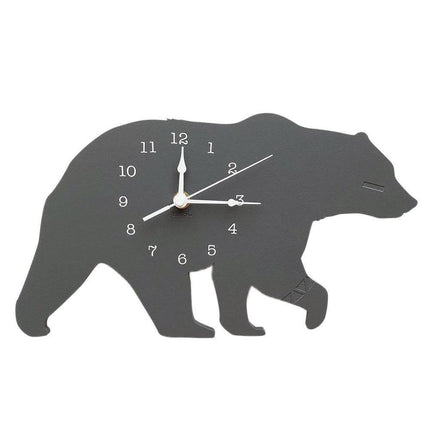 Arctic Charm Polar Bear Basswood Wall Clock - Handcrafted Elegance