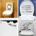 Whimsical Cartoon Character PVC Toilet Sticker Set - Playful Bathroom Decor Collection