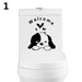 Whimsical Cartoon Character PVC Toilet Sticker Set - Playful Bathroom Decor Collection