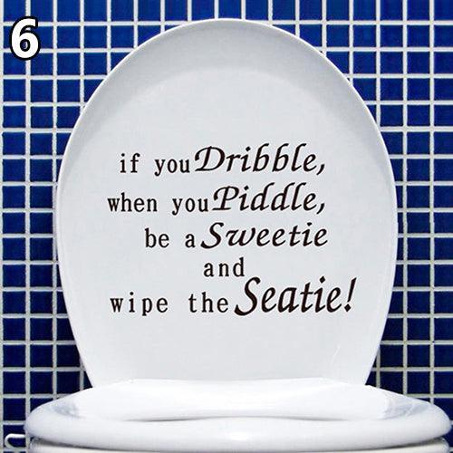 Whimsical Cartoon Character PVC Toilet Sticker Set - Playful Bathroom Decor Collection