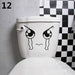 Whimsical Cartoon Character PVC Toilet Sticker Set - Playful Bathroom Decor Collection