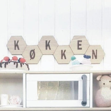 Nordic-Inspired Wooden Ruler and Alphabet Wall Art Set for Stylish Room Upgrade