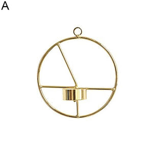Wall Hanging Round Circle Light Holder Candle Lantern Bar Home Wedding Decor-Home Decor›Decorative Accents›Candles & Accessories›Candle Holders-Très Elite-as the picture c-Très Elite