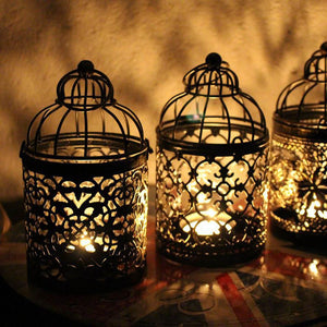 Vintage Hollow Candle Holder Candlestick Lantern Hanging Table Home Decoration-Home Decor›Decorative Accents›Candles & Candle Holders›Candle Holders-Très Elite-AE-Très Elite