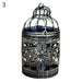 European Retro Iron Candle Holder Lantern for Elegant Home Decor