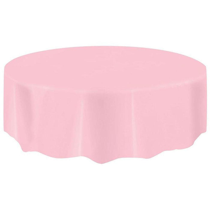 PEVA Disposable Waterproof Solid Color Round Tablecloth - Versatile Party Essential