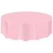 PEVA Solid Color Waterproof Disposable Round Tablecloth - Party Essential