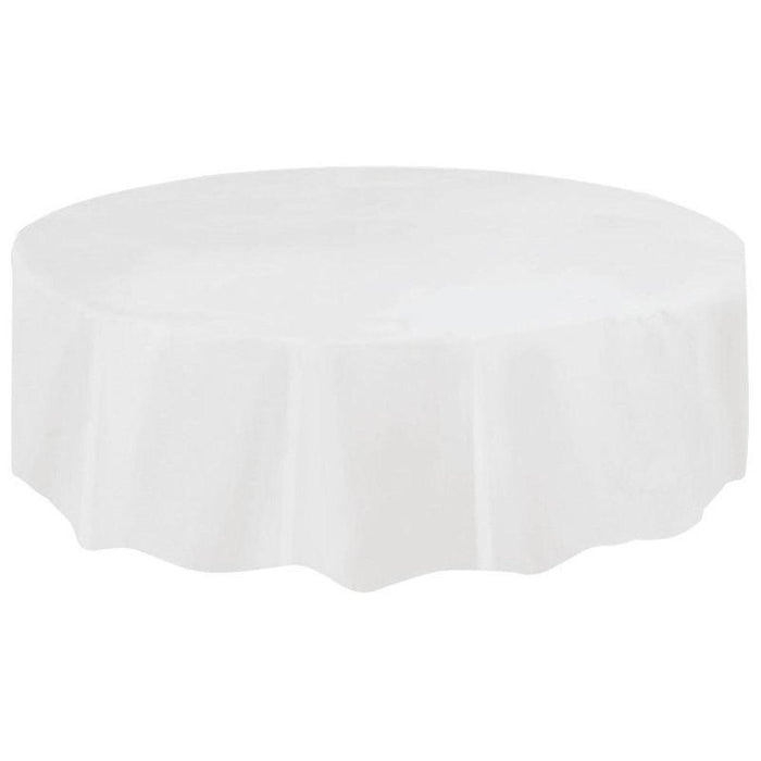 PEVA Disposable Waterproof Solid Color Round Tablecloth - Versatile Party Essential