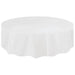 PEVA Solid Color Waterproof Disposable Round Tablecloth - Party Essential