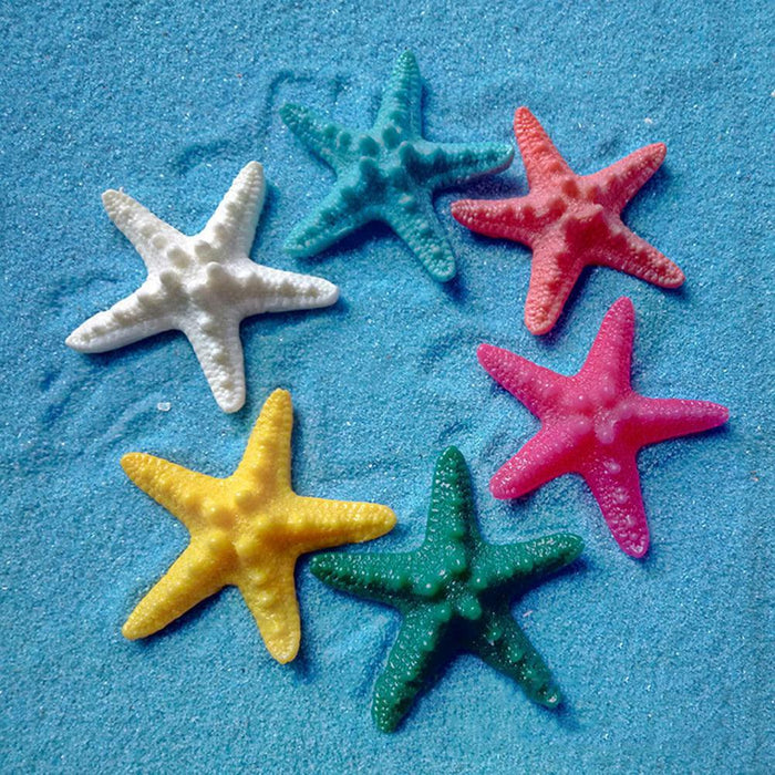 Starfish Resin Ornaments Set - Cute Sea Star Decor for Home and Garden