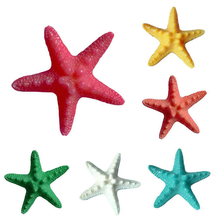 5Pcs Resin Starfish Ornament Beach Ocean Sea Star Home Wall Party Decoration