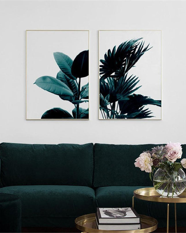 Transform Your Home with Elegant Botanical Green Plant Canvas Art