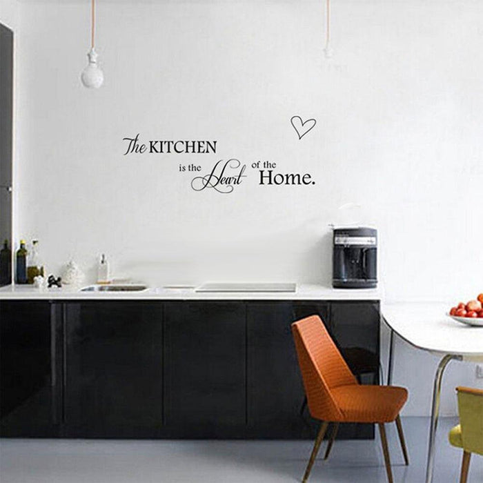Heartfelt Kitchen Sentiment Wall Decal - Chic Interior Decor Accent
