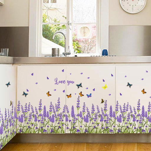 Lavender Butterfly Home Wall Sticker for Elegant Decor