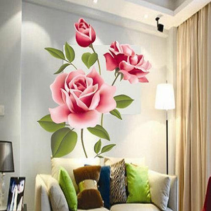 3D Floral Wall Art Decal Set - Instant Room Makeover Solution
