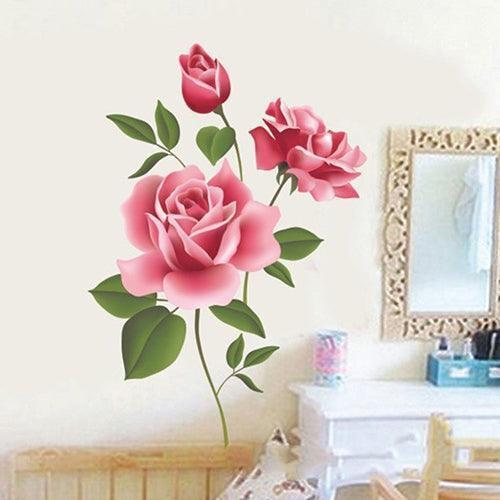 3D Floral Wall Art Decal Set - Instant Room Makeover Solution