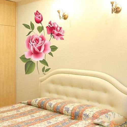 Refresh Your Space with 3D Rose Flower Wall Sticker - Effortless DIY Room Transformation