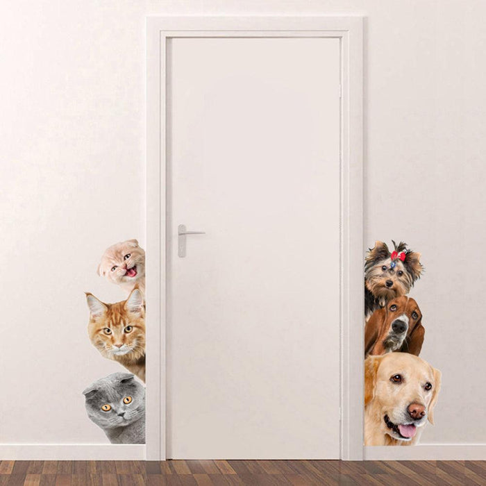Charming Pet-themed DIY Wall Decal Set for Home Interiors