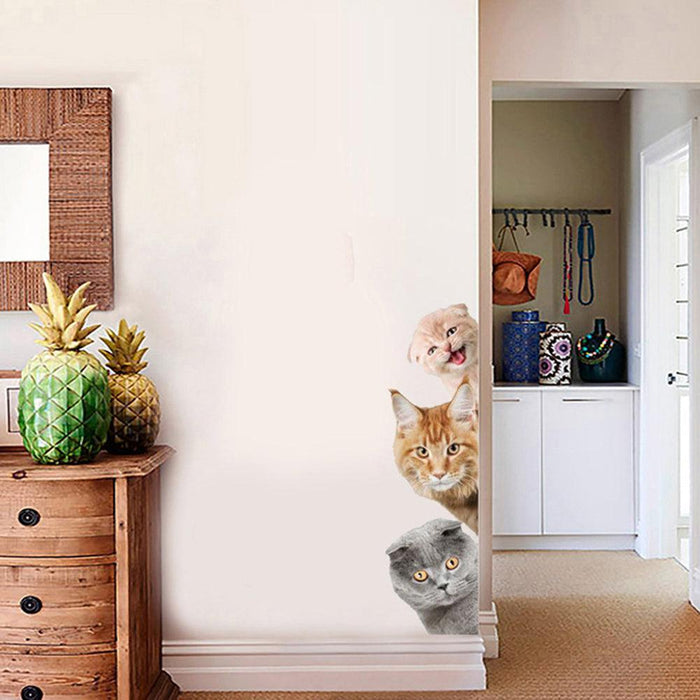 Adorable DIY Dog and Cat Wall Sticker Set - Quirky Home Decor Element