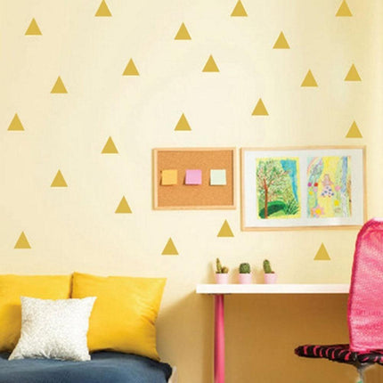 Stylish 48-Piece Geometric Triangle Wall Decals Set